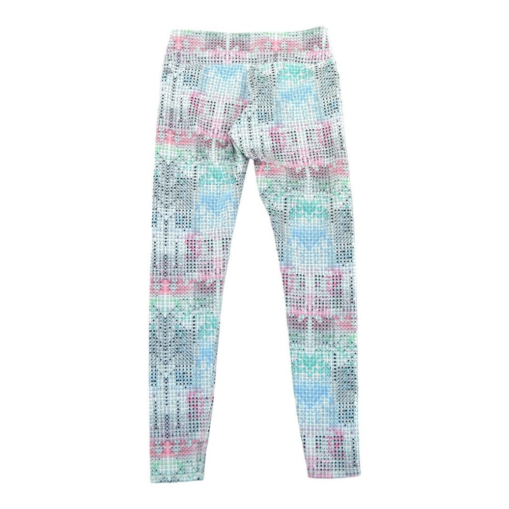 Fabletics Womens Cropped‎ Leggings Multi Color Geo Print Heart Elastic Waist XS - Picture 4 of 4